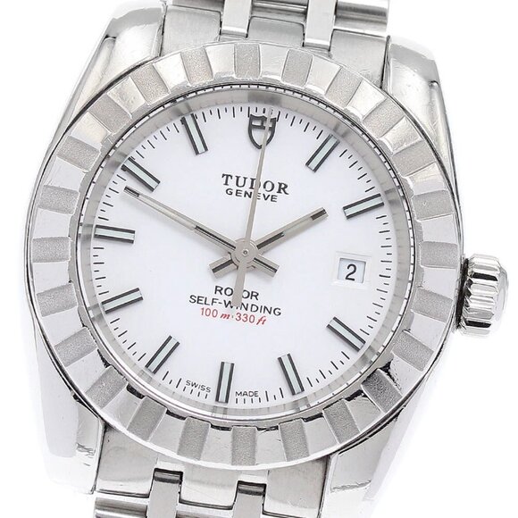 TUDOR Classic Date 22010 white Dial Automatic Ladies Watch - Picture 10 of 12